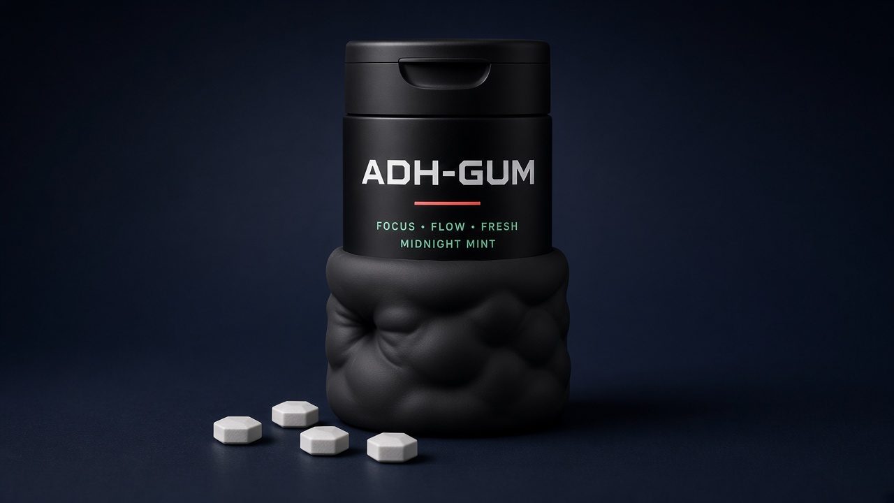 ADH-GUM black bottle with soft grip sleeve