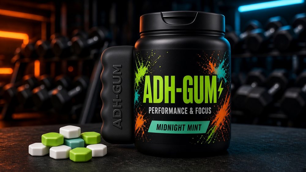 ADH-GUM neon gym bottle with side grip